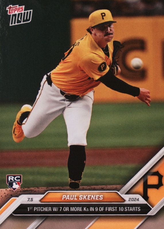 thumbnail image 2 of 2024 Topps Pro Debut Paul Skenes #PD140 Rookie Card - PSA 9 Mint Graded Baseball Card 2 of 5