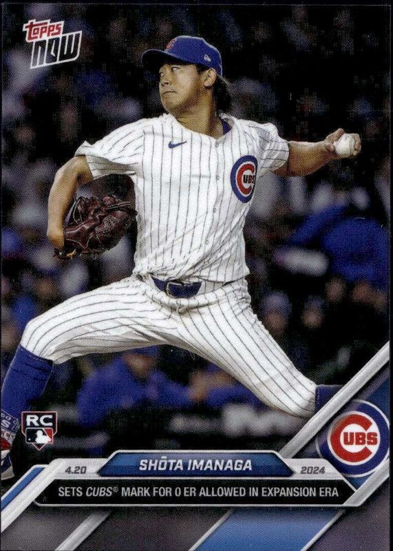 Shota Imanaga 2024 Topps Now #105 Base (Print Run: 2,601) Rookie PSA 10