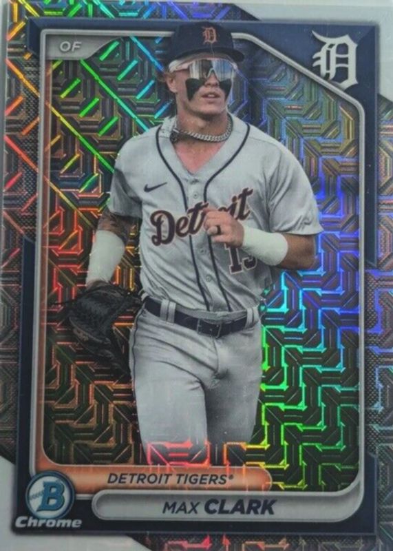 Max Clark 2024 Bowman Chrome Mega Box #BCP-195 Prospects Image Variation (Wearing Sunglasses) PSA 10