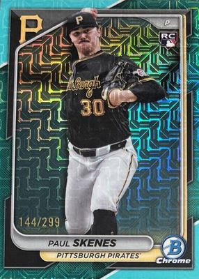 2024 Bowman Chrome Mega Box #31 Aqua Mojo Refractor /299