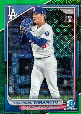 2024 Bowman Chrome Mega Box #73 Green Mojo Refractor /99
