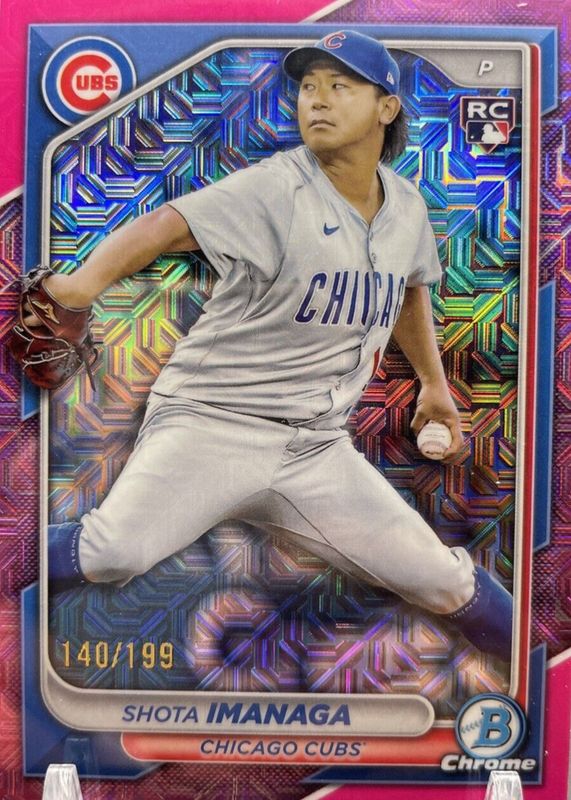 Shota Imanaga 2024 Bowman Chrome Mega Box #41 Pink Mojo Refractor /199 Rookie PSA 10