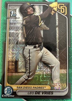 2024 Bowman Chrome Mega Box #BCP-179 Prospects - Aqua Mojo Refractor /299 (1st)