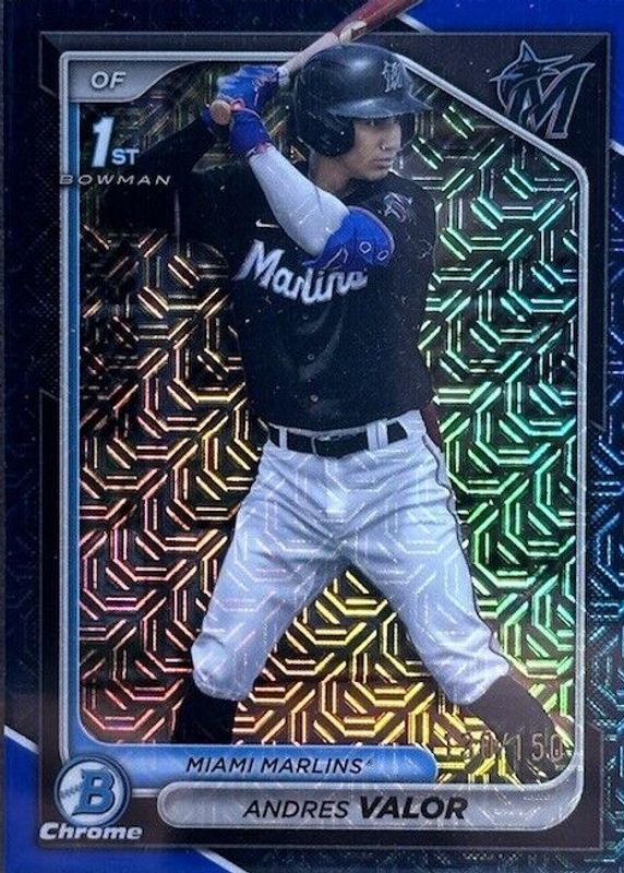 2024 Bowman Chrome Mega Box #BCP-196 Prospects - Blue Mojo Refractor /150 (1st)