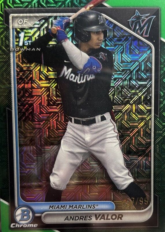 2024 Bowman Chrome Mega Box #BCP-196 Prospects - Green Mojo Refractor /99 (1st)