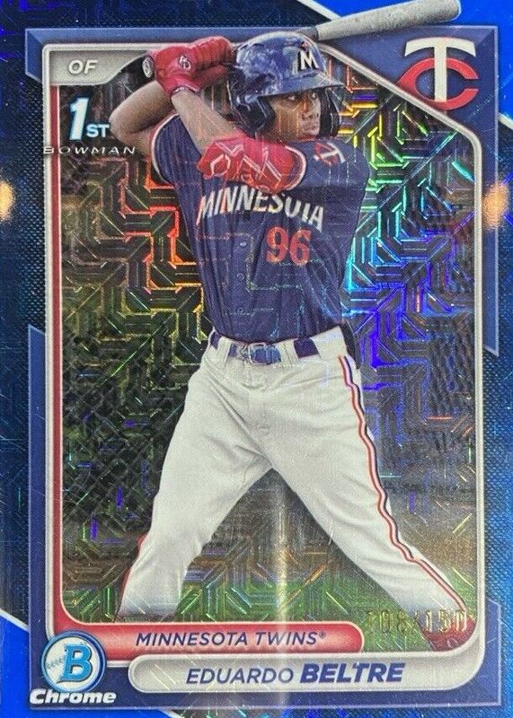 Eduardo Beltre 2024 Bowman Chrome Mega Box #BCP-170 Prospects - Blue Mojo Refractor /150 (1st) RAW