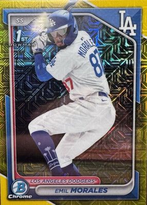 Emil Morales 直筆サイン Bowman 済まない Chrome 大注目MiLB