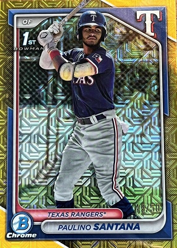 2024 Bowman Chrome Mega Box #BCP-245 Prospects - Gold Mojo Refractor /50 (1st)