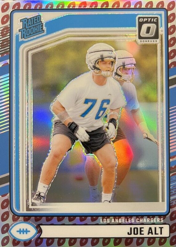 Joe Alt 2024 Donruss #320 Optic Preview - Football Emoji /(SSP) Rookie RAW