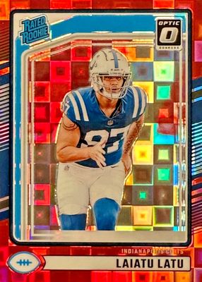 Laiatu Latu 2024 Donruss #311 Optic Preview - Red Pandora
