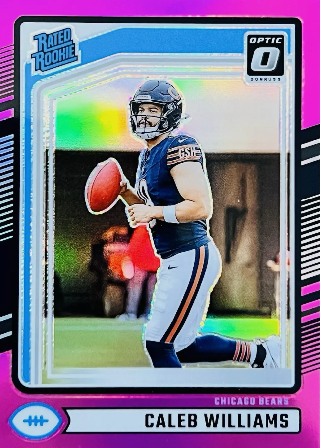 2024 Donruss Caleb Williams Rated Rookie RC Green Press Proof #327