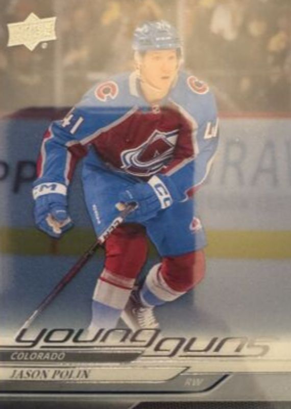 Jason Polin 2024 Upper Deck #210 Young Guns - Clear Cut Rookie RAW