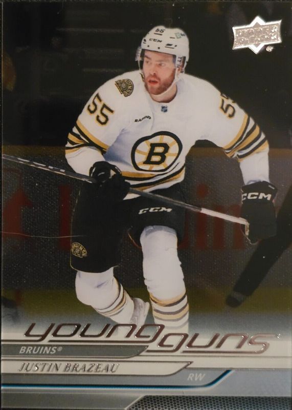 Justin Brazeau 2024 Upper Deck #222 Young Guns - Clear Cut Rookie RAW