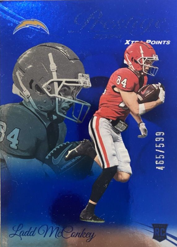 Ladd McConkey 2024 Prestige #331 Blue Xtra Points /599 Rookie RAW