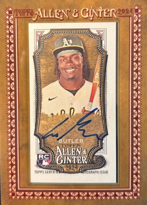 Lawrence Butler 2024 Topps Allen & Ginter #MA-LB Framed Mini Auto