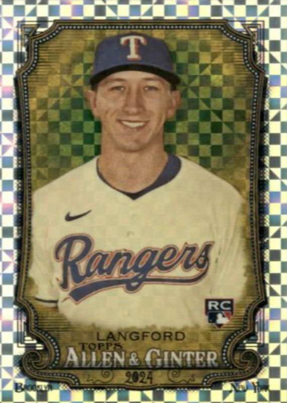 Wyatt Langford 2024 Topps Allen & Ginter #278 Chrome - X-Fractor Rookie PSA 10