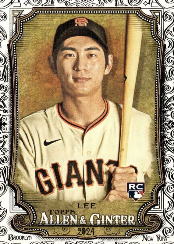 Jung Hoo Lee 2024 Topps Allen & Ginter #269 Foil Filigree Rookie PSA 10