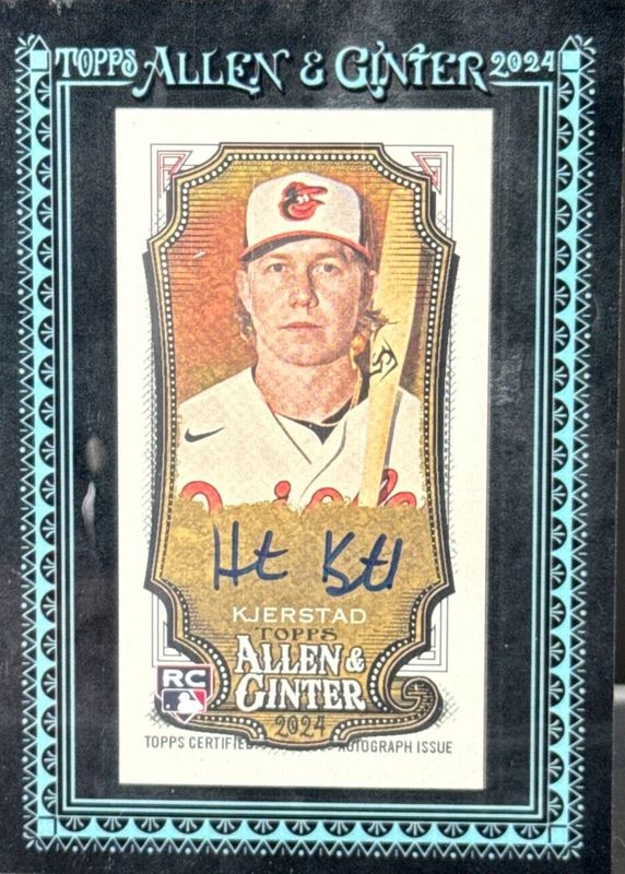 Heston Kjerstad 2024 Topps Allen & Ginter #MA-HK Framed Mini Auto - Black Frame /25 Rookie RAW