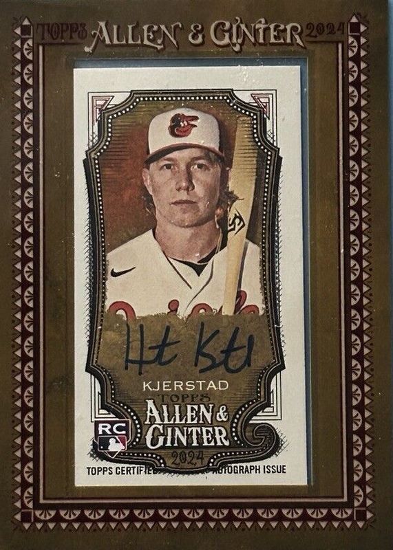 Heston Kjerstad 2024 Topps Allen & Ginter #MA-HK Framed Mini Auto Rookie RAW