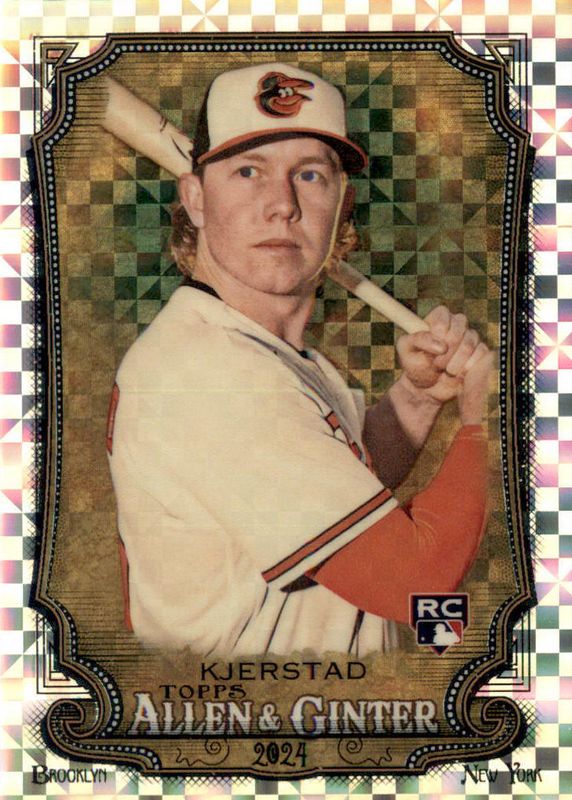 Heston Kjerstad 2024 Topps Allen & Ginter #49 Chrome - X-Fractor Rookie BGS 9