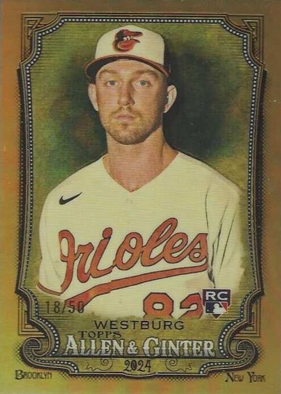 Jordan Westburg 2024 Topps Allen & Ginter #33 Chrome - Gold Refractor /50 Rookie SGC 10