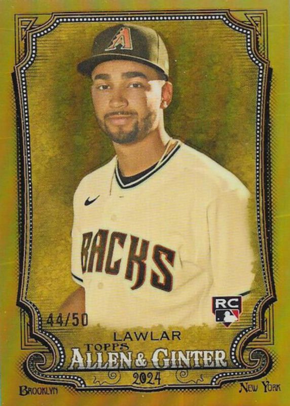 Jordan Lawlar 2024 Topps Allen & Ginter #99 Chrome - Gold Refractor /50 Rookie PSA 10