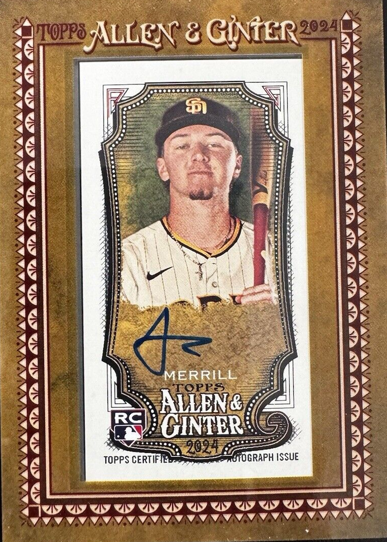 Jackson Merrill 2024 Topps Allen & Ginter #MA-JME Framed Mini Auto