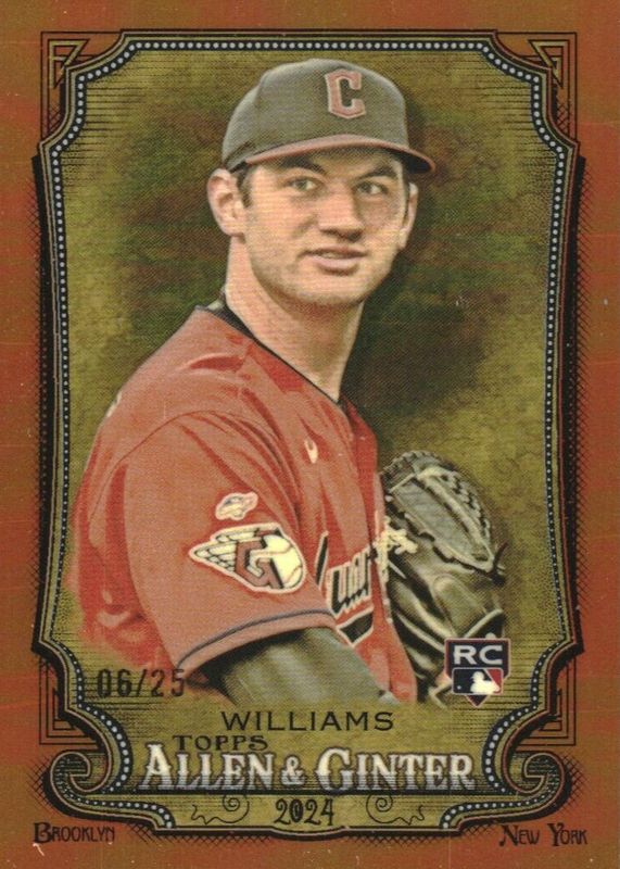 Gavin Williams 2024 Topps Allen & Ginter #23 Chrome - Orange Refractor /25 Rookie PSA 10