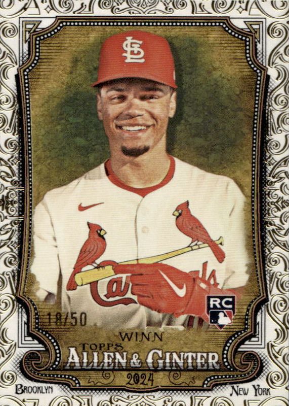 Masyn Winn 2024 Topps Allen & Ginter #24 Gold Foil Filagree /50 Rookie RAW