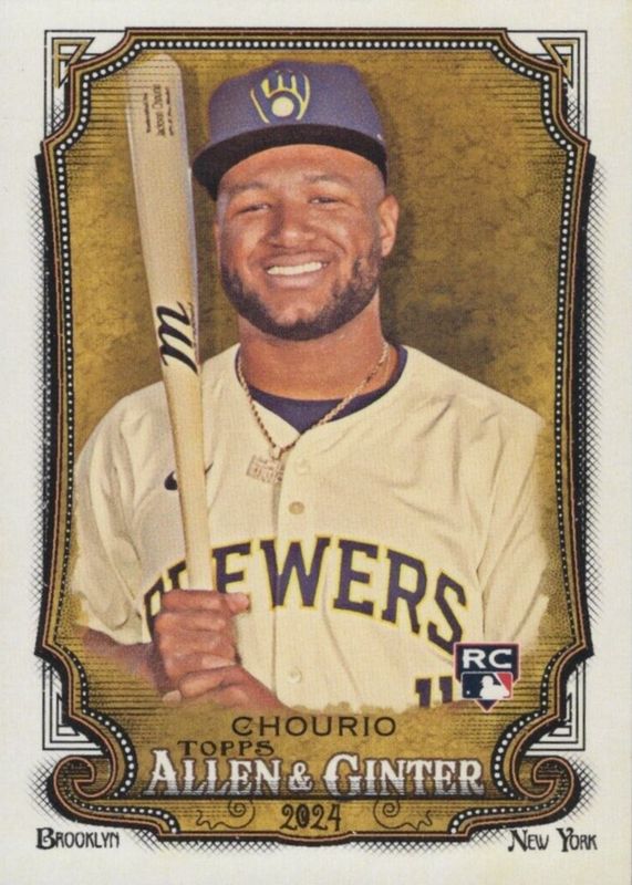 Jackson Chourio 2024 Topps Allen & Ginter #276 Base Rookie RAW