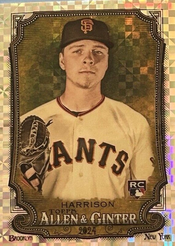 Kyle Harrison 2024 Topps Allen & Ginter #72 Chrome - X-Fractor Rookie RAW