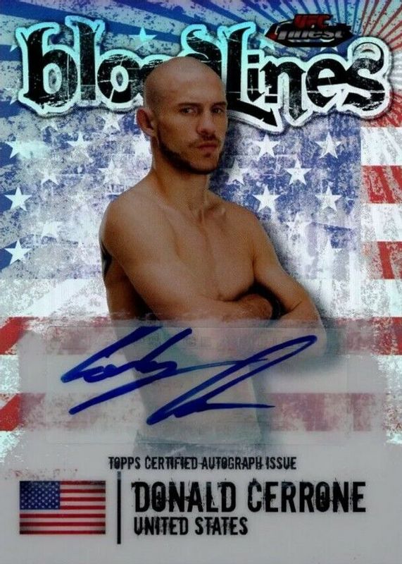 Donald Cerrone 2012 Topps Finest UFC #BL-DC Bloodlines Autographs RAW
