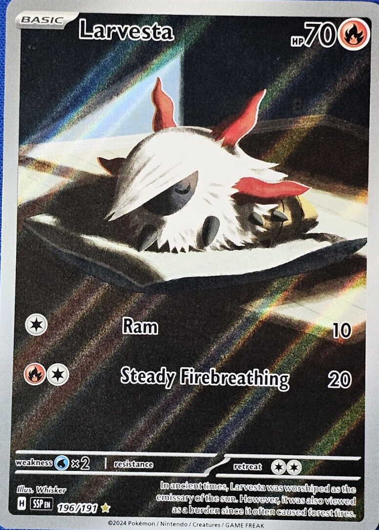 larvesta pokemon card price Larvesta AR 103/086 Black Bolt main image 1
