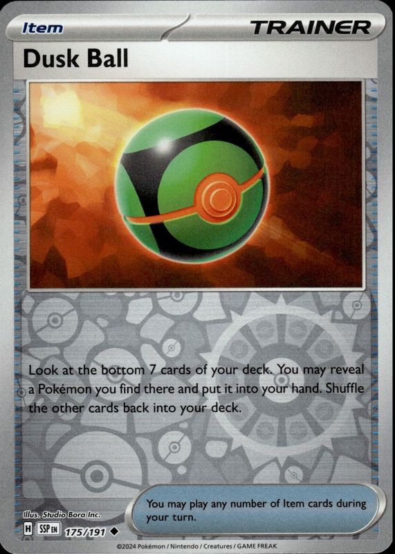 Dusk Ball 2024 Scarlet & Violet: Surging Sparks #175/191 Reverse Holo RAW TCG (NEAR MINT)