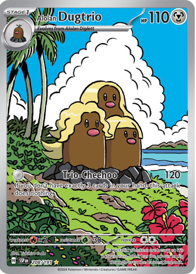 Alolan Dugtrio 2024 Scarlet & Violet: Surging Sparks #208