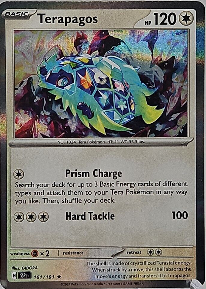 Terapagos 2024 Scarlet & Violet: Surging Sparks #161/191 Holo Price Guide -  Sports Card Investor