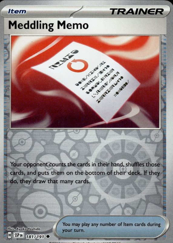 2024 Scarlet & Violet: Surging Sparks #181/191 Reverse Holo