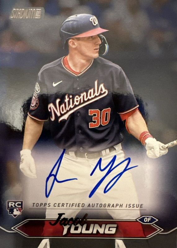 Jacob Young 2024 Stadium Club #SCBA-JY Autographs - Black Foil /25 Rookie RAW