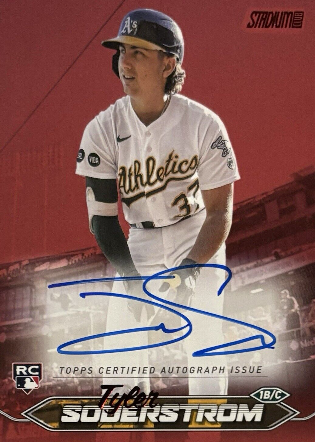 Tyler Soderstrom 2024 Stadium Club #SCBA-TS Autographs - Red Foil  