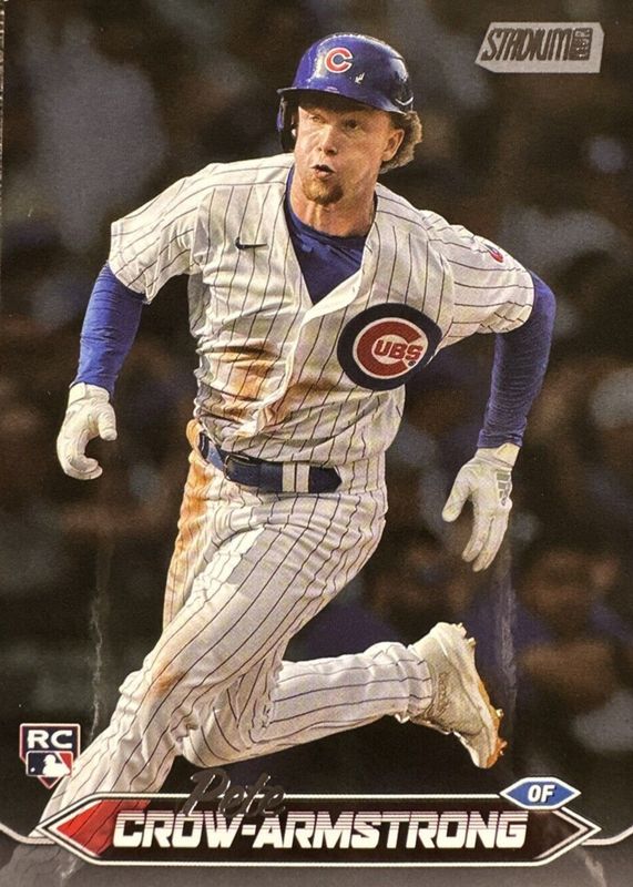 Pete Crow-Armstrong 2024 Stadium Club #29 Black Foil Rookie RAW