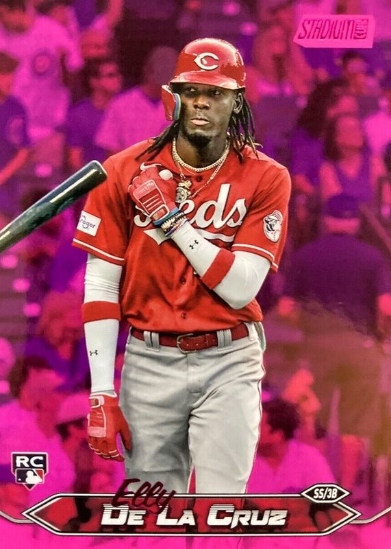 Elly De La Cruz 2024 Stadium Club #48 Pink Foil Rookie RAW