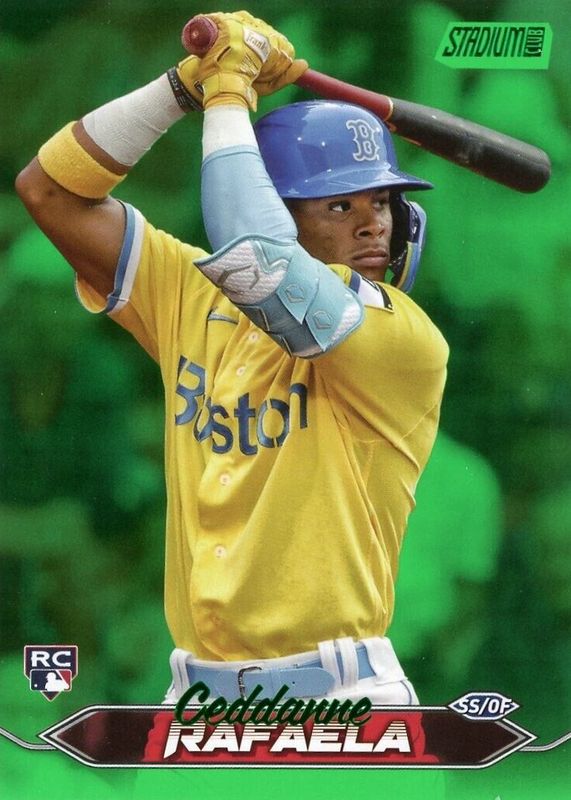 Ceddanne Rafaela 2024 Stadium Club #34 Green Foil /199 Rookie RAW