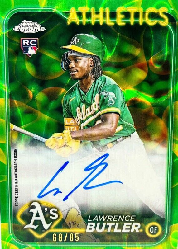 2024 Topps Chrome Update #RA-LBU Autographs - Green & Yellow Lava Lamp Refractor /85