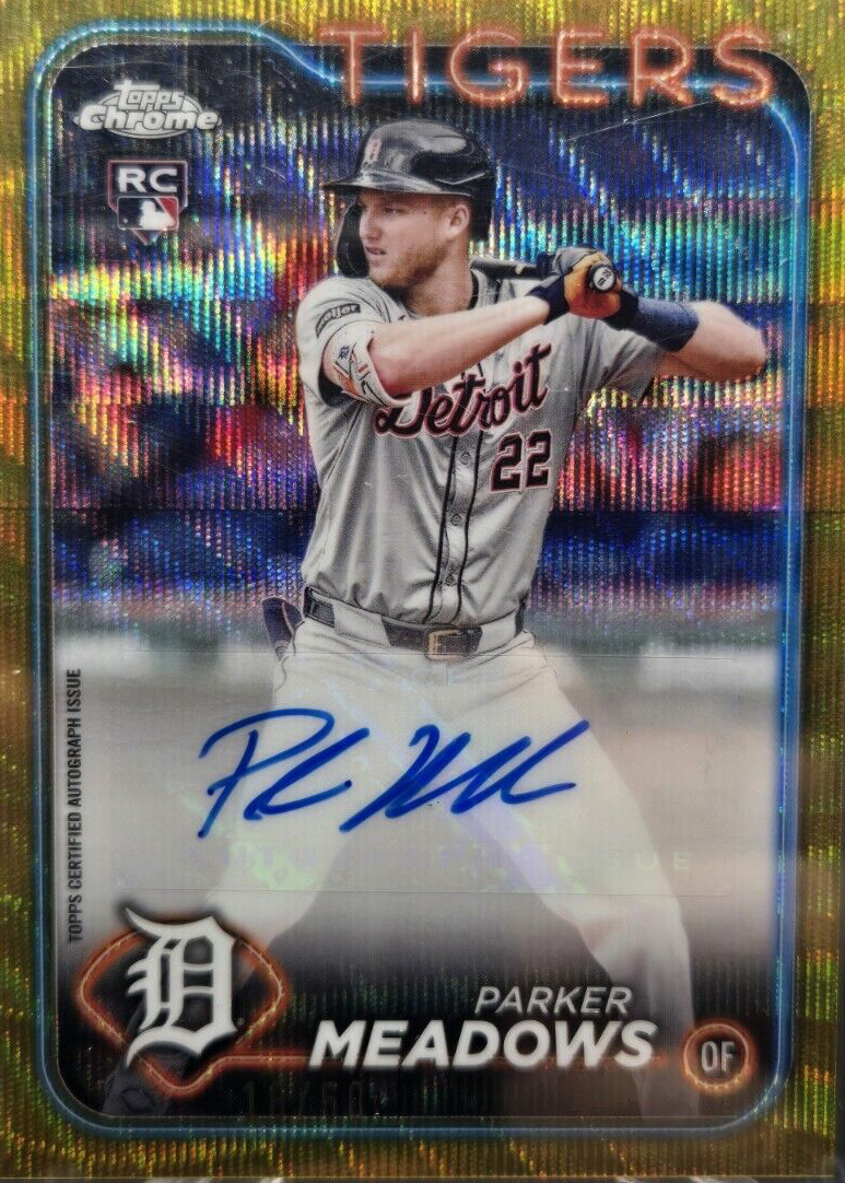 Parker Meadows 2024 Topps Chrome Update #AC-PM Autographs