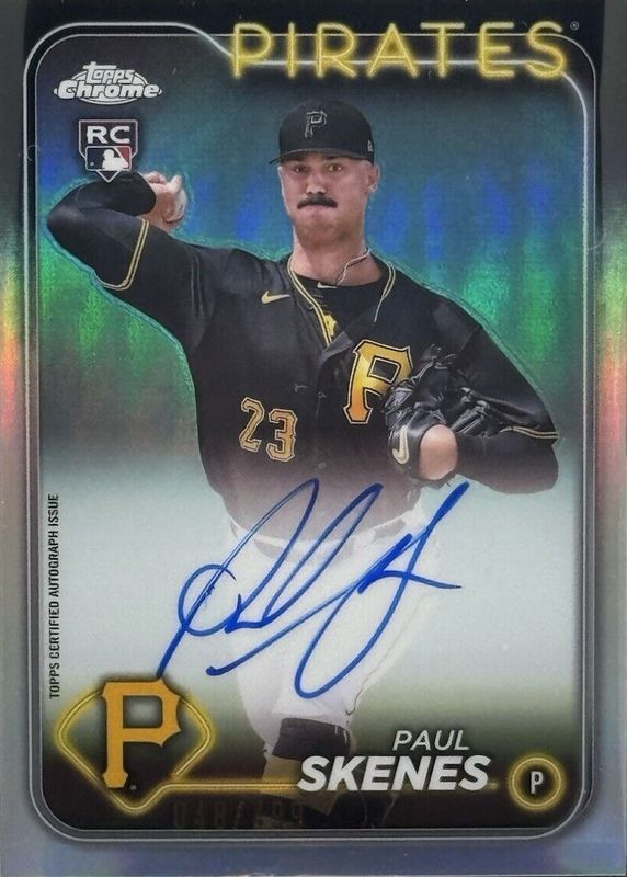 Paul Skenes 2024 Topps Chrome Update #RA-PS Autographs - Refractor /499 RAW