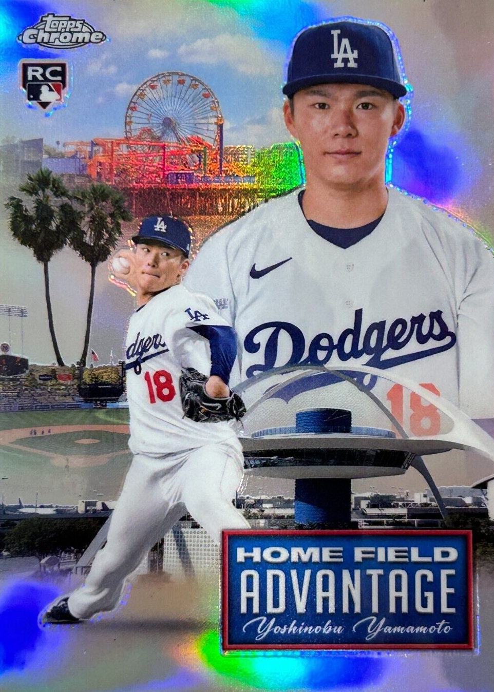 Yoshinobu Yamamoto 2024 Topps Chrome Update #HFAC-18 Home Field