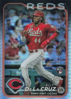 Elly De La Cruz 2024 Topps Chrome #44 Blue Wave Refractor