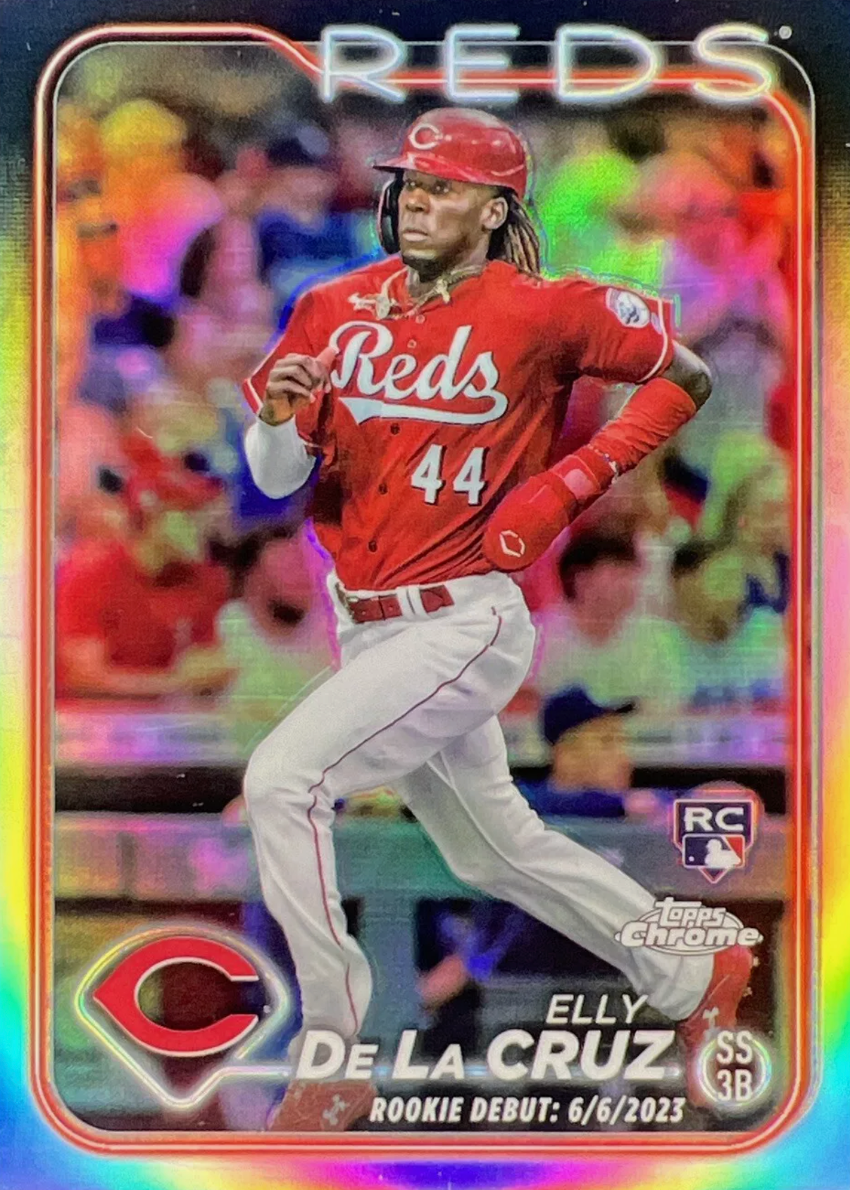 Topps Chrome ELLY DE LA CRUZ RC直筆150枚限定 PSA 10 ELLY DE LA CRUZ /150 BLUE ROOKIE ON CARD AUTO