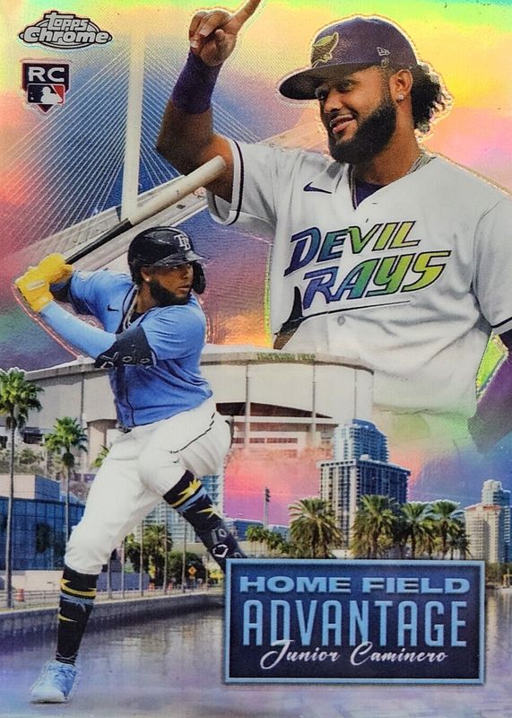 Junior Caminero 2024 Topps Chrome Update #HFAC-36 Home Field Advantage /(SSP) Rookie RAW
