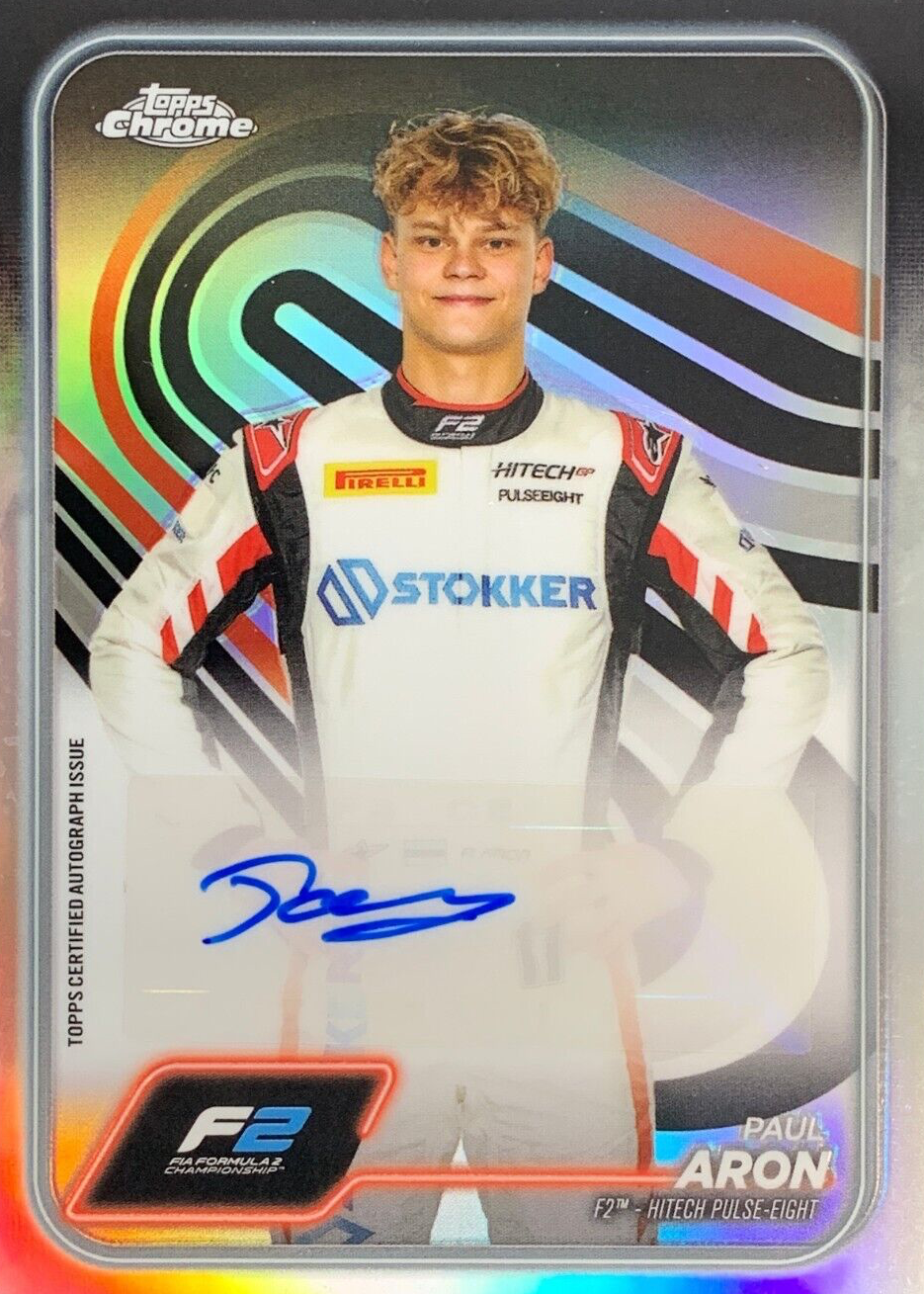 Paul Aron 2024 Topps Chrome Formula 1 #CAC-ARO Autographs